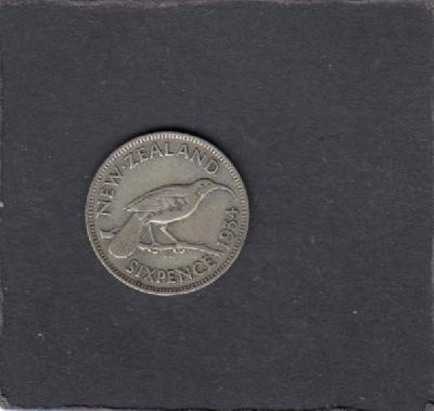 Beschrijving: 6 Pence  HUIA BIRD